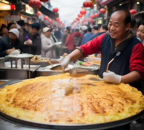 鸡蛋灌饼，穿越地域，品味传统小吃风情